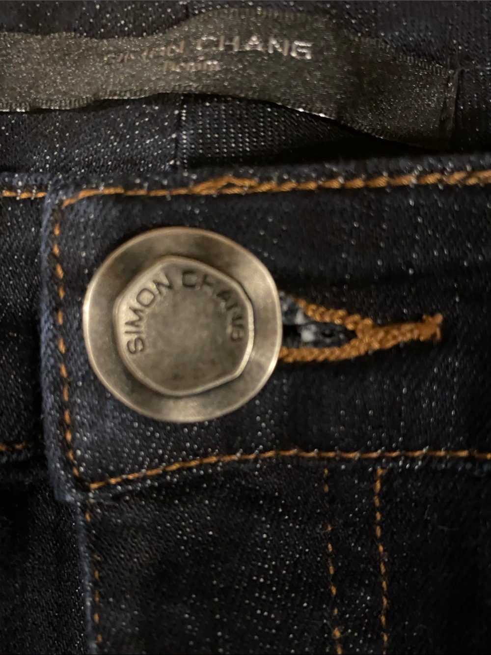 Simon Chang Dark Blue Denim Capri - Picture 3 of 7